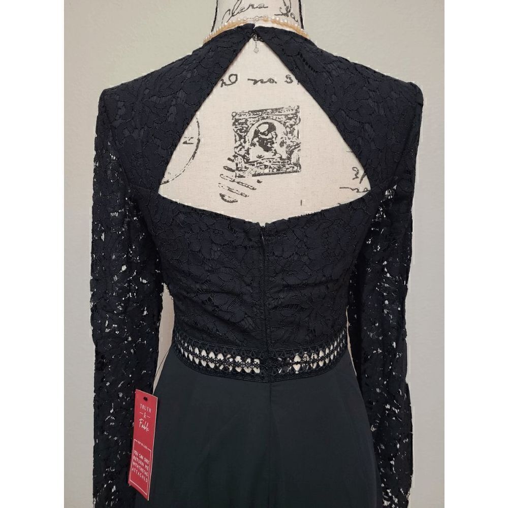 🖤 2PCS Halloween Black Bundle Lace Long Sleeve Dress & Petticoat SIZE M NWT - Picture 11 of 16